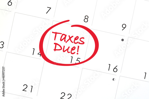 Photo: Taxes Due Taxes Due