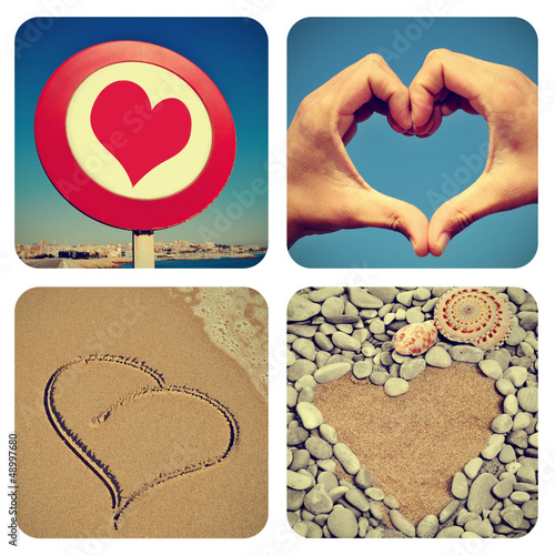 Photo: heart-shaped things collage heart-shaped things collage