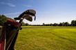 Golfschläger auf einem Golfplatz