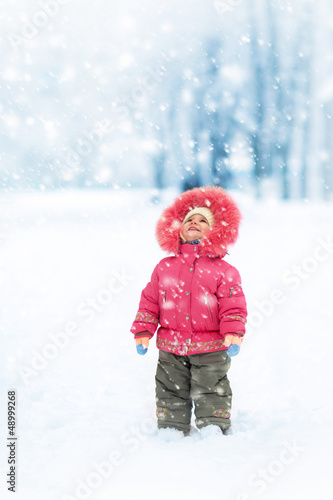 Photo: Cute girl winter portrait Cute girl winter portrait