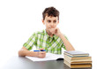 Student doing homework