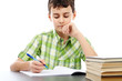 Student doing homework