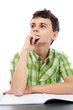 Student doing homework