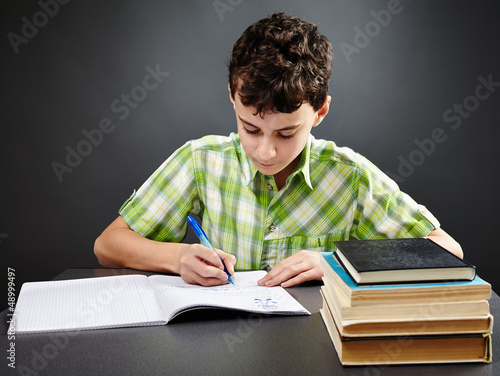 Photo: Student doing homework Student doing homework