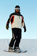 Skier in mountains
