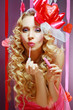 stylish valentine woman