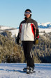Skier in mountains