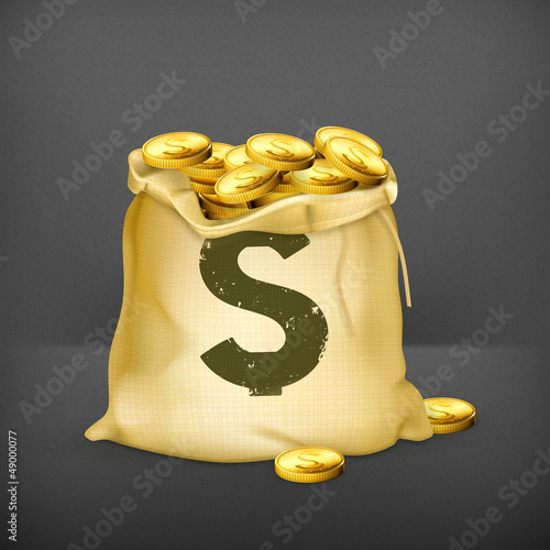 Vector: Bag of gold Bag of gold