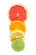 Citrus fresh fruit isolated on a white background