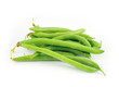 Foto: green beans on white background green beans on white background