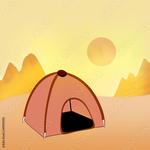 Illustration: Tent. journey Tent. journey