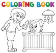 Coloring book baby theme image 1