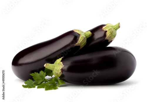 Photo: eggplant or aubergine and parsley leaf eggplant or aubergine and parsley leaf