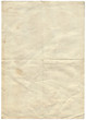 Isolated old vintage folded torn paper.