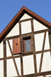 Timber frame facade of an house in France