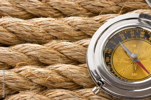Photo: ropes and compass ropes and compass