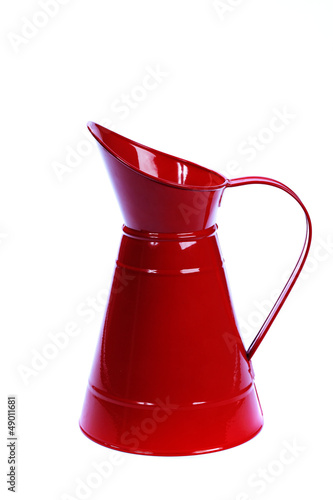 Photo: red metal pitcher red metal pitcher