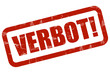 Grunge Stempel rot VERBOT!