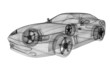 Voiture 3D filaire