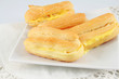 Eclairs with custard