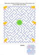 Maze game for kids - chickens and corn