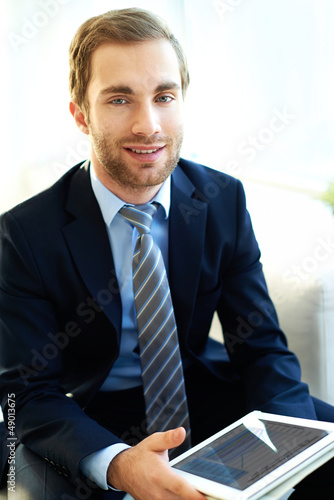 Photo: Man with touchpad Man with touchpad