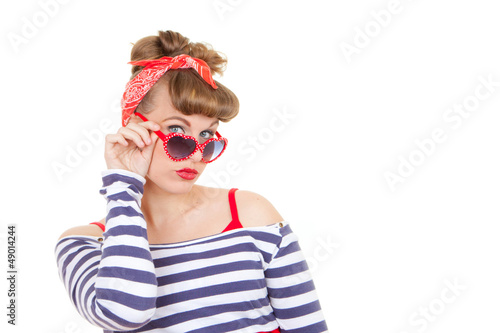 Photo: retro pinup with sunglasses retro pinup with sunglasses