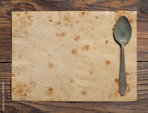 Photo: Old Paper Place Setting, old style Old Paper Place Setting, old style