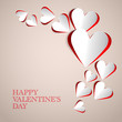 Retro Valentine Hearts Card