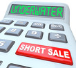 Illustration: Underwater Short Sale Words on Calculator Underwater Short Sale Words on Calculator