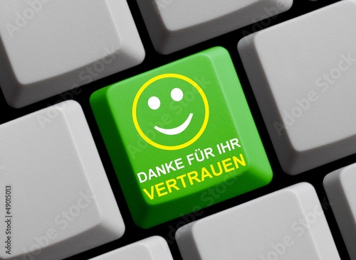 Illustration: Vielen Dank für Ihr Vertrauen - Kundenpflege online Vielen Dank für Ihr Vertrauen - Kundenpflege online
