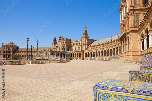 Photo: Plaza de Espana, in Seville, Spain Plaza de Espana, in Seville, Spain