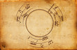 Illustration: musical notes frame musical notes frame