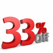 33 Percent off 