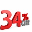 34 Percent off 