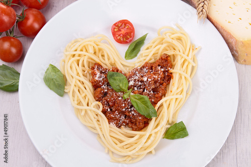 Photo: heart shape spaghetti heart shape spaghetti