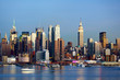 Manhattan Midtown skyline at dusk, New York City