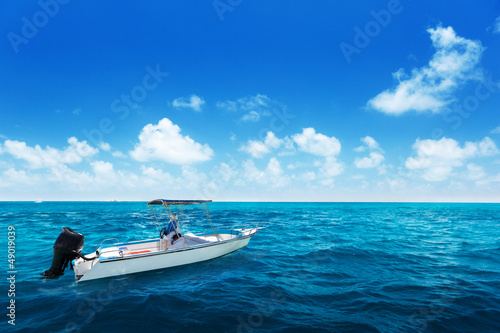 Photo: speed boat and water of indian ocean speed boat and water of indian ocean