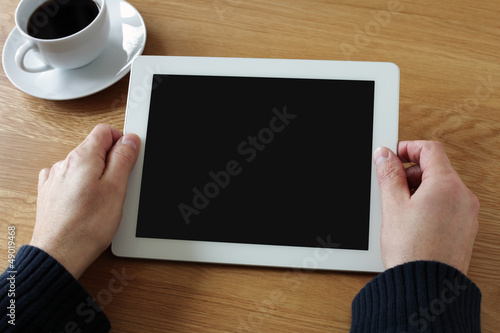 Photo: Digital tablet with blank screen Digital tablet with blank screen