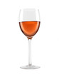Weinglas mit Rosewein
