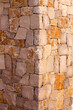 Masonry stone wall corner detail construcion work