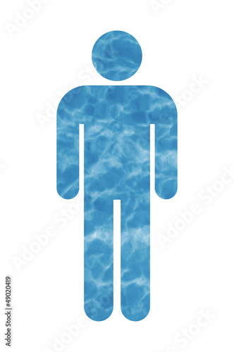 Illustration: man made of water man made of water