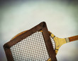 wooden tennis frame
