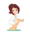 Illustration: veterinary animal doctor veterinary animal doctor