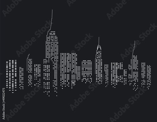 Vector: New York bei Nacht New York bei Nacht