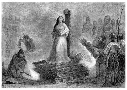 Illustration: Cruel medieval Inquisition : Burning the Witch Cruel medieval Inquisition : Burning the Witch