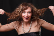Woman making a funny face