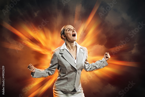 Photo: businesswoman in anger businesswoman in anger
