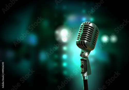 Photo: audio microphone retro style audio microphone retro style