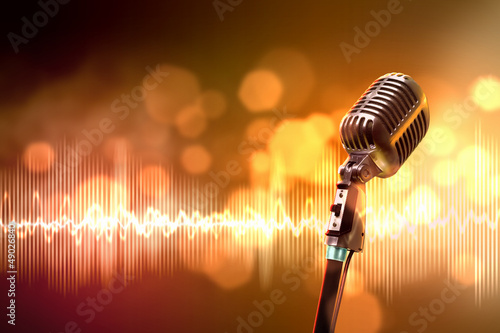 Photo: audio microphone retro style audio microphone retro style